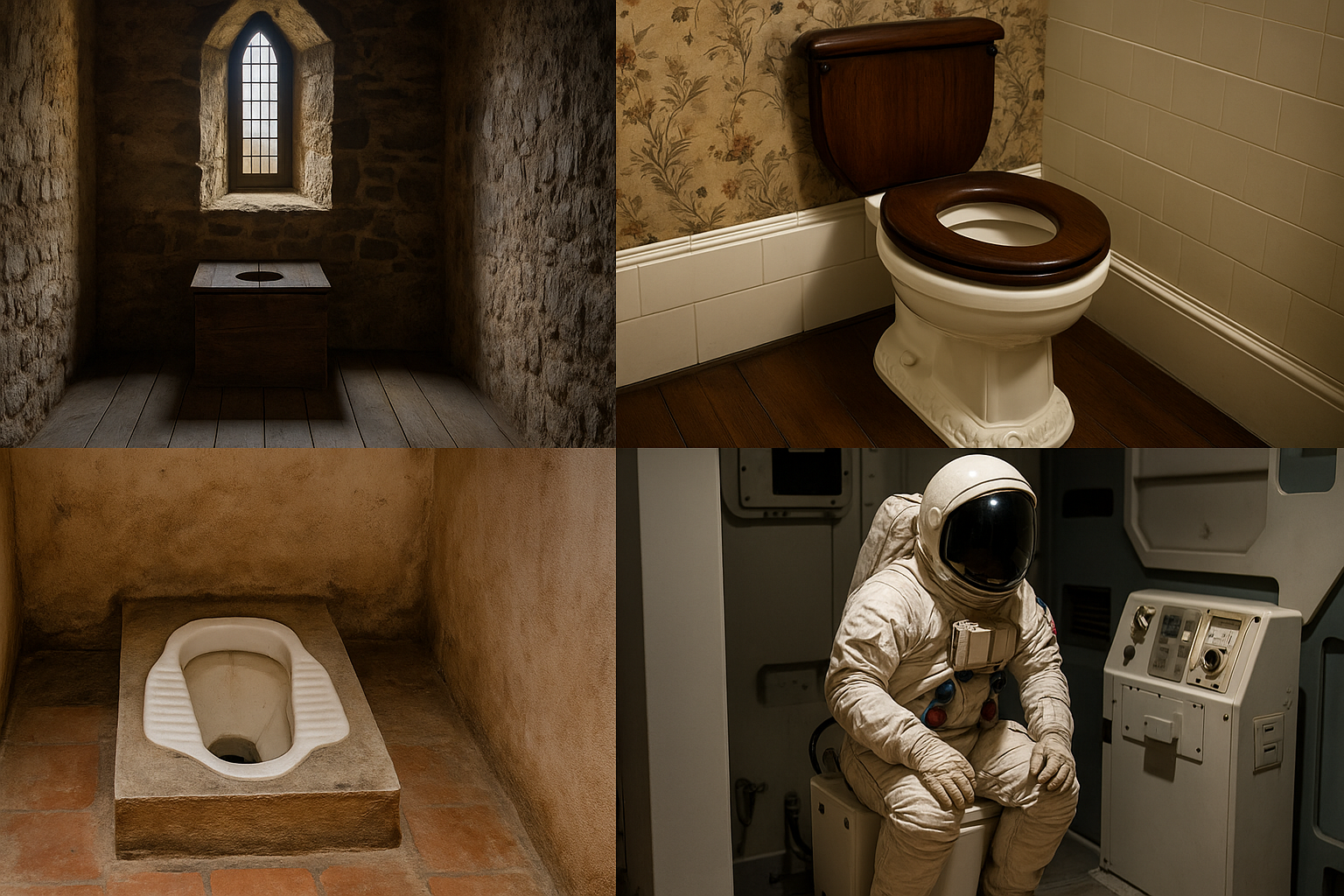 Les grands moments de l’histoire des toilettes : du Moyen Âge aux toilettes spatiales