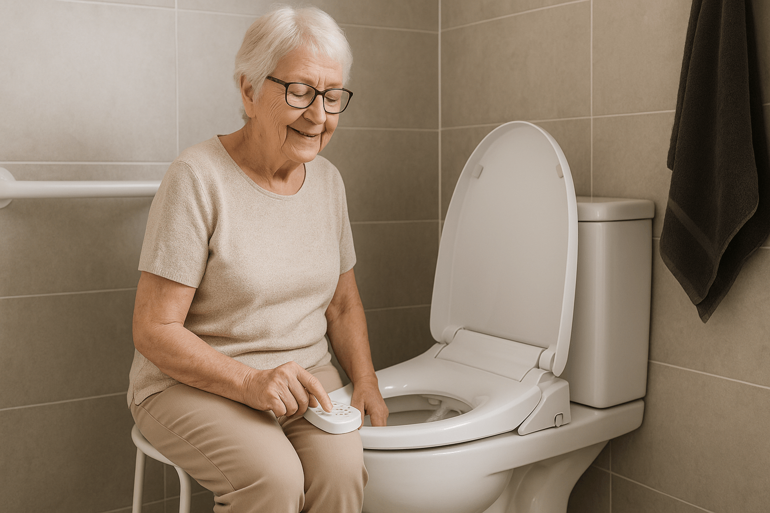 Personnes âgées : pourquoi le bidet améliore leur autonomie et leur confort - Peepoo Image
