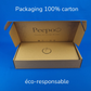 Packaging éco-responsable 100% carton du bidet Peepoo - transforme vos WC en toilettes Japonaises en 8 minutes